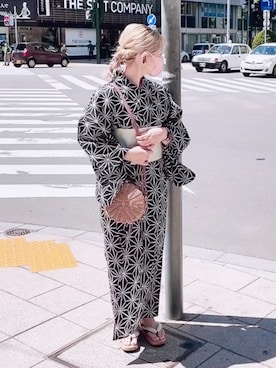 「テチチ(Te chichi)」｜「アイテム（浴衣）」を使った、まさこさん（レディース・157cm）の夏コーディネート