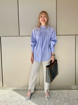 「シルバーシューズ」｜「アイテム（その他）」を使った、まさこさん（レディース・157cm）の春コーディネート