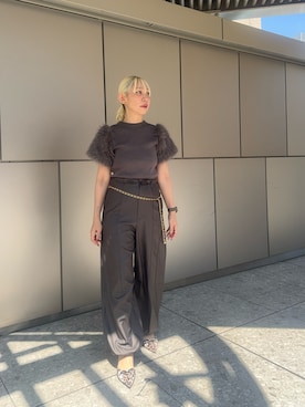 「ファー」｜まさこさん（レディース・157cm）の夏コーディネート