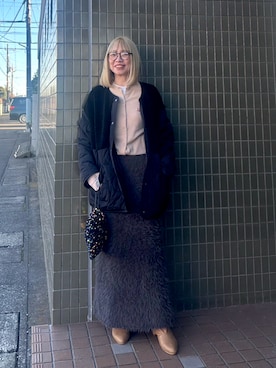 「新年一発目」｜「アイテム（その他）」を使った、まさこさん（レディース・157cm）の冬コーディネート