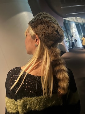 「クロップドトップス」｜「アイテム（その他）」を使った、まさこさん（レディース・157cm）の冬コーディネート