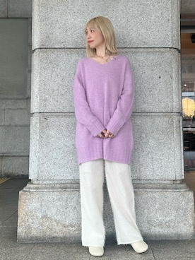 「ラベンダー」｜「アイテム（その他）」を使った、まさこさん（レディース・157cm）の冬コーディネート