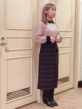 「Te chichi CLASSIC（テチチクラシック）のアイテム（シャツ/ブラウス）」を使った、まさこさん（レディース・157cm）の秋コーディネート