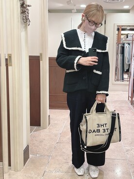 「Te chichi（テチチ）のアイテム（オールインワン・サロペット）」を使った、まさこさん（レディース・157cm）の春コーディネート