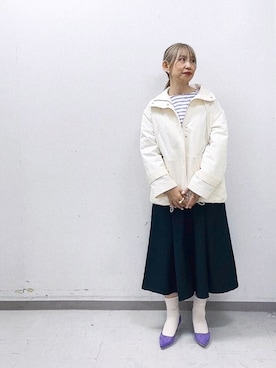 「テチチ(Te chichi)」｜「アイテム（ブルゾン）」を使った、まさこさん（レディース・157cm）の冬コーディネート