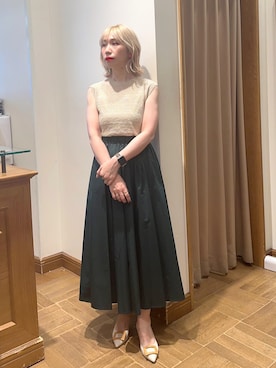 「ラメニット」｜「アイテム（その他）」を使った、まさこさん（レディース・157cm）の夏コーディネート