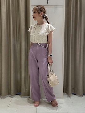「Te chichi TERRASSE（テチチテラス）のアイテム（アクセサリー）」を使った、まさこさん（レディース・157cm）の夏コーディネート