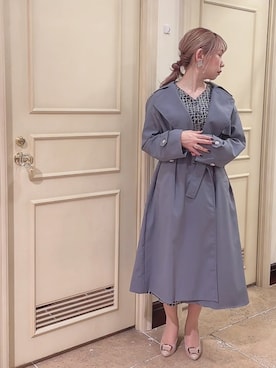「Te chichi（テチチ）のアイテム（トレンチコート）」を使った、まさこさん（レディース・157cm）の冬コーディネート