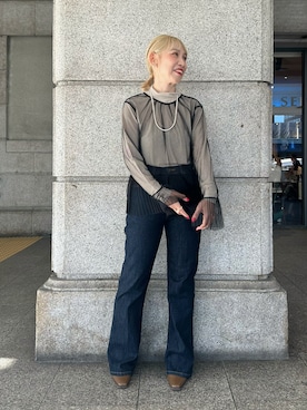 「テチチ(Te chichi)」｜「アイテム（アクセサリー）」を使った、まさこさん（レディース・157cm）の秋コーディネート
