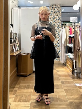 「ぺプラムトップス」｜「アイテム（その他）」を使った、まさこさん（レディース・157cm）の夏コーディネート