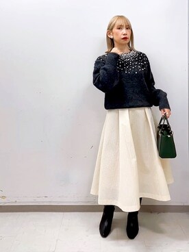 「Te chichi CLASSIC（テチチクラシック）のアイテム（トップス）」を使った、まさこさん（レディース・157cm）の秋コーディネート