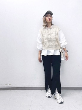 「テチチ(Te chichi)」｜「アイテム（帽子）」を使った、まさこさん（レディース・157cm）の冬コーディネート