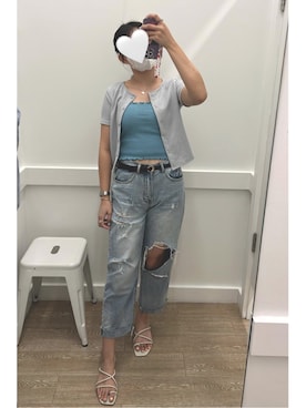 「cotton on（コットンオン）のアイテム（PC・スマホグッズ/家電）」を使った、Miki Choさん（レディース・163cm）の夏コーディネート