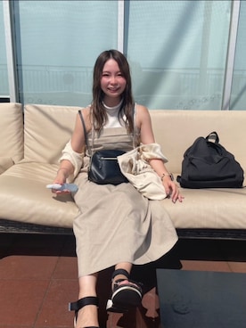 「JUNOAH（ジュノア）のアイテム」を使った、優佳さん（骨格ストレート・レディース・156cm）の夏コーディネート
