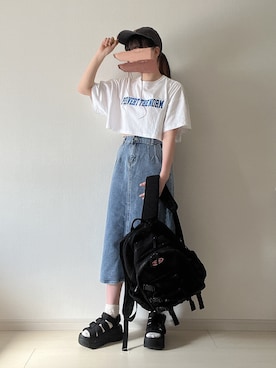 「MURUA（ムルーア）のアイテム」を使った、ゆっきさん（レディース・162cm）の夏コーディネート