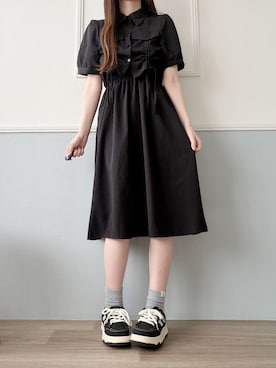 「Nana（ナナ）のアイテム（スニーカー、ブラック系）」を使った、ゆっきさん（レディース・162cm）の夏コーディネート