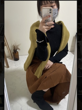 「RANDA」｜「アイテム（ブーツ）」を使った、nagiさん（レディース・153cm）の秋コーディネート