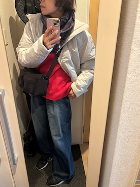 「Alfred Alex（アルフレッドアレックス）のアイテム（ジャケット/アウター）」を使った、yoyoさん（レディース・161cm）の冬コーディネート