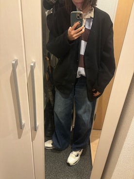 「アイテム（ノーカラージャケット）」を使った、yoyoさん（レディース・161cm）の冬コーディネート