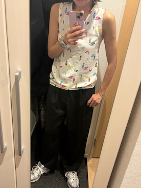 「アイテム（リング、ゴールド系）」を使った、yoyoさん（レディース・161cm）の夏コーディネート