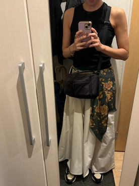 「CITEN（シテン）の＜CITEN（シテン）＞アメリカンスリーブ タンクトップ（タンクトップ）」を使った、yoyoさん（レディース・161cm）の夏コーディネート