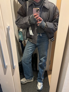 「MAISON SPECIAL（メゾンスペシャル）のアイテム（ブルゾン）」を使った、yoyoさん（レディース・161cm）の冬コーディネート
