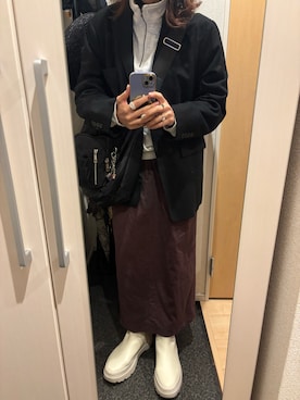 「HUNTER（ハンター）のアイテム（シューズ）」を使った、yoyoさん（レディース・161cm）の春コーディネート