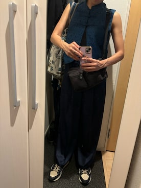「Three Four Time（ｽﾘｰﾌｫｰﾀｲﾑ）のアイテム」を使った、yoyoさん（レディース・161cm）の夏コーディネート