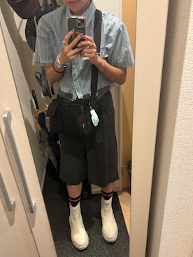 「LAPUIS（ラピュイ）のアイテム」を使った、yoyoさん（レディース・161cm）の秋コーディネート