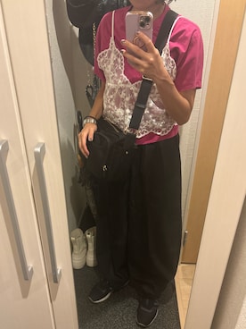 「アイテム（キャミソール）」を使った、yoyoさん（レディース・161cm）の秋コーディネート