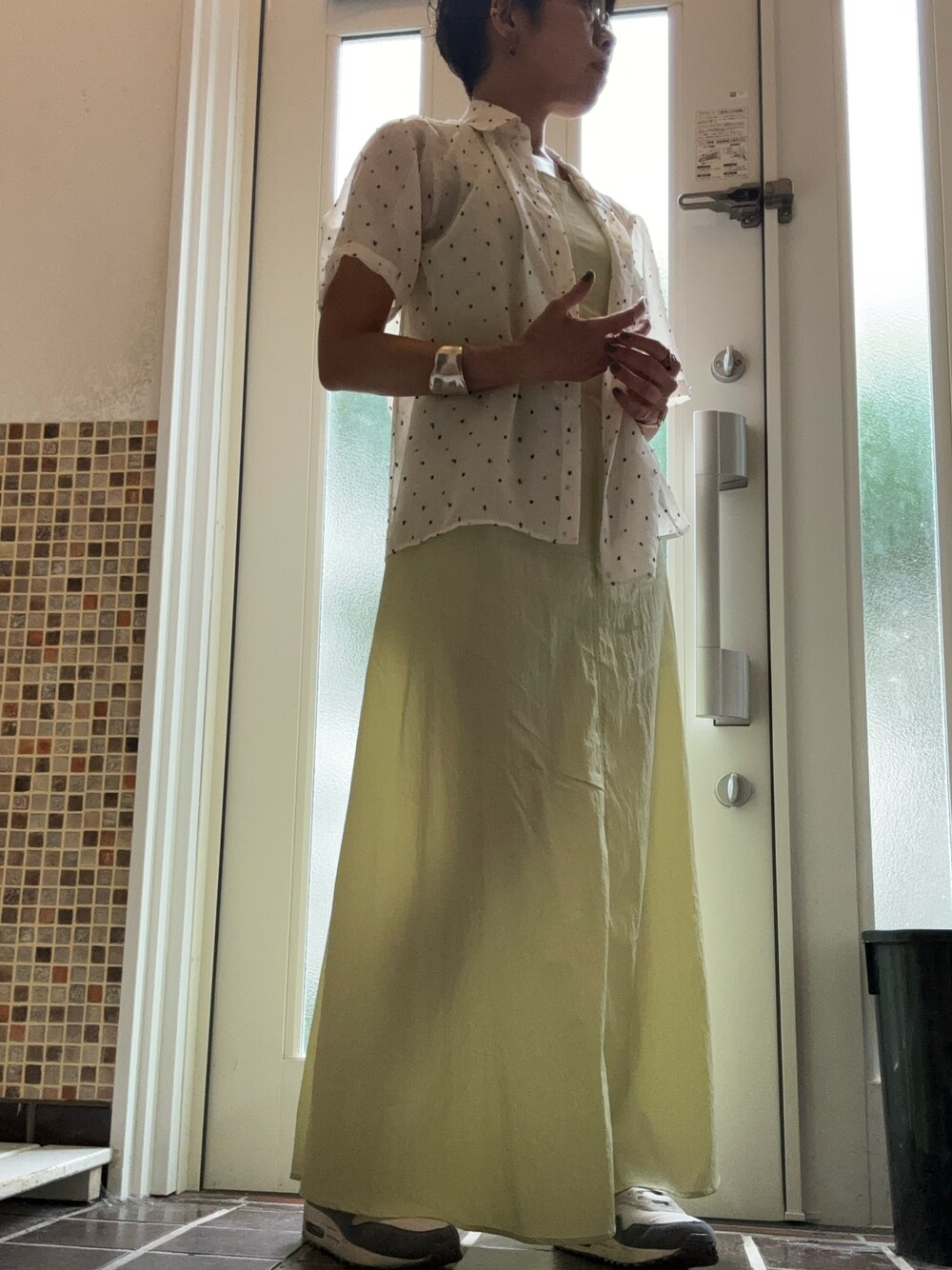 TODAYFUL Back Gather Dress グリーンイエロー Todayful Back Gather Dress Todayful Back Gather Dress