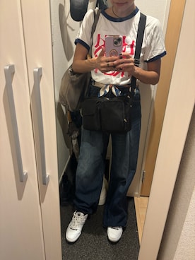 「Three Four Time（ｽﾘｰﾌｫｰﾀｲﾑ）のアイテム」を使った、yoyoさん（レディース・161cm）の秋コーディネート