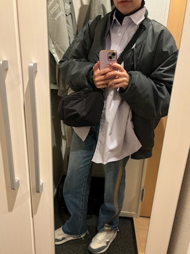 「春服」｜「アイテム（MA-1）」を使った、yoyoさん（レディース・161cm）の春コーディネート