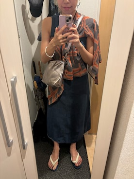 「アイテム（トートバッグ）」を使った、yoyoさん（レディース・161cm）の夏コーディネート