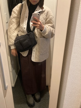 「ITEMS URBANRESEARCH（アイテムズ アーバンリサーチ）のアイテム（ジャケット/アウター）」を使った、yoyoさん（レディース・161cm）の秋コーディネート