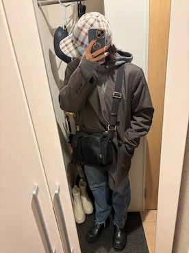 「JEANASIS（ジーナシス）のサキソニーパワショルジャケット/525969（テーラードジャケット）」を使った、yoyoさん（レディース・161cm）の秋コーディネート