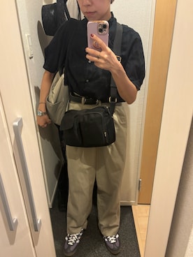 「BEAUTY&YOUTH UNITED ARROWS（ビューティーアンドユースユナイテッドアローズ）のアイテム（シャツ/ブラウス）」を使った、yoyoさん（レディース・161cm）の夏コーディネート