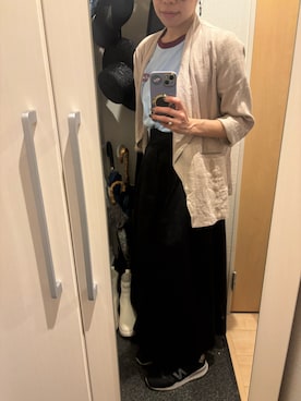 「ZURI（ズリ）のアイテム（ノーカラージャケット、ベージュ系）」を使った、yoyoさん（レディース・161cm）の春コーディネート