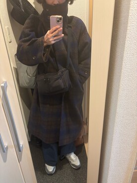 「no brand（ノーブランド）のアイテム（ジャケット/アウター）」を使った、yoyoさん（骨格ナチュラル・レディース・161cm）の冬コーディネート