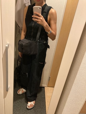 「LAPUIS（ラピュイ）のアイテム」を使った、yoyoさん（レディース・161cm）の夏コーディネート