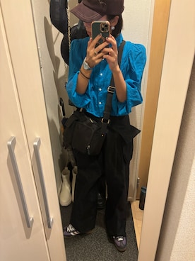 「アイテム（チノパンツ）」を使った、yoyoさん（レディース・161cm）の秋コーディネート