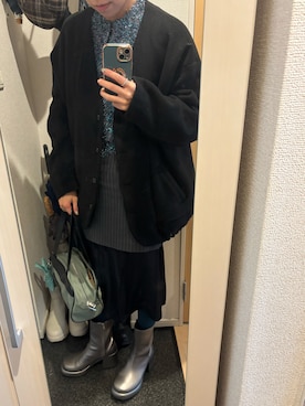 「アイテム（ノーカラージャケット）」を使った、yoyoさん（レディース・161cm）の秋コーディネート