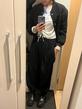「ZARA（ザラ）のアイテム（パンツ、ブルー系）」を使った、yoyoさん（レディース・161cm）の夏コーディネート