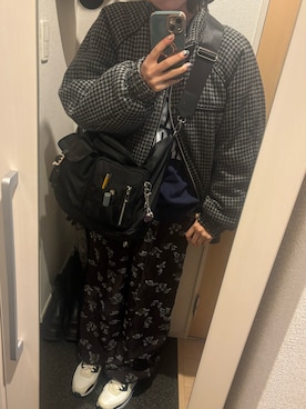 「MAISON SPECIAL（メゾンスペシャル）のPuffer Wool Blouson/パッファーウールブルゾン【MAISON SPECIAL/メゾンスペシャル】（ブルゾン、グレー系）」を使った、yoyoさん（レディース・161cm）の春コーディネート