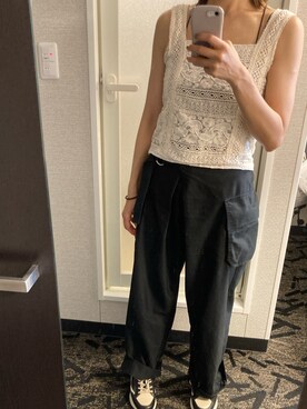 「UNITED TOKYO（ユナイテッドトウキョウ）のアイテム（チノパンツ）」を使った、yoyoさん（レディース・161cm）の夏コーディネート