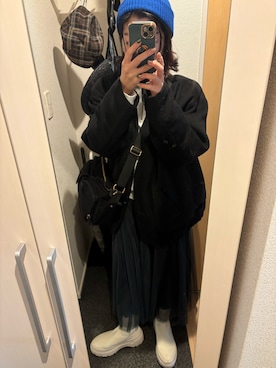 「FRUIT OF THE LOOM（フルーツオブザルーム）のアイテム」を使った、yoyoさん（レディース・161cm）の冬コーディネート