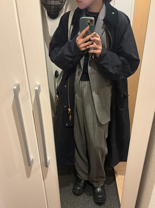 ユナイテッドアローズ○極美品○ヘリンボーン2Bウール混ロング