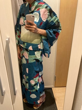 「アイテム（浴衣）」を使った、yoyoさん（レディース・161cm）の夏コーディネート