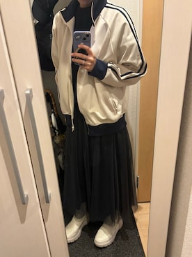 「アイテム（ブルゾン）」を使った、yoyoさん（レディース・161cm）の夏コーディネート