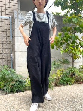 「andme（アンドミー）のアイテム（オールインワン・サロペット）」を使った、mayoさん（レディース・158cm）の春コーディネート